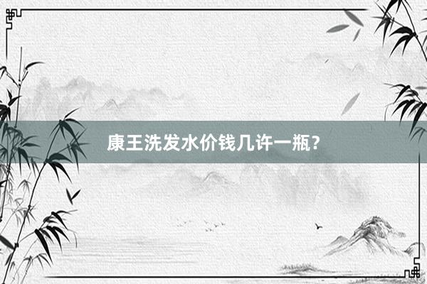 康王洗发水价钱几许一瓶？